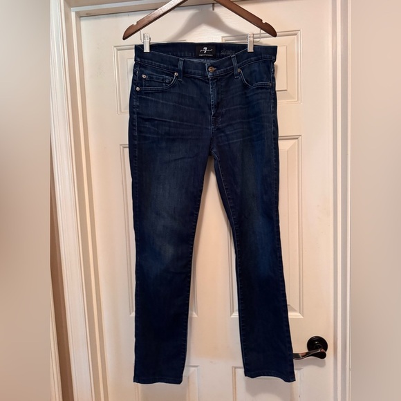 7 For All Mankind Men's Dark Blue Luxe Performance Slimmy Jeans size 32 - Picture 12 of 15